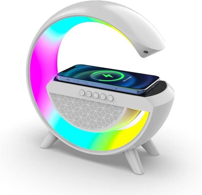 سماعة بلوتوث مع مصباح طاولةو شاحن لاسلكي :ENCEINTE BLUETOO AVEC LAMPE DE TABLE ET CHARGEUR SANS FIL HM-2301 - Image 2