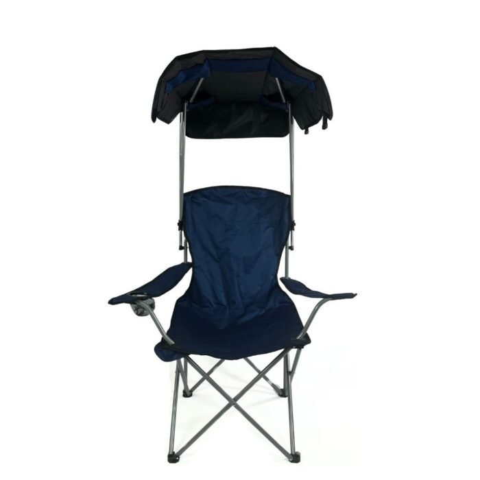 Chaise Longue Pliable Avec Porte-Gobelet et Ombrelle – كرسي استرخاء قابل للطي مع حامل كوب ومظلة - Image 2
