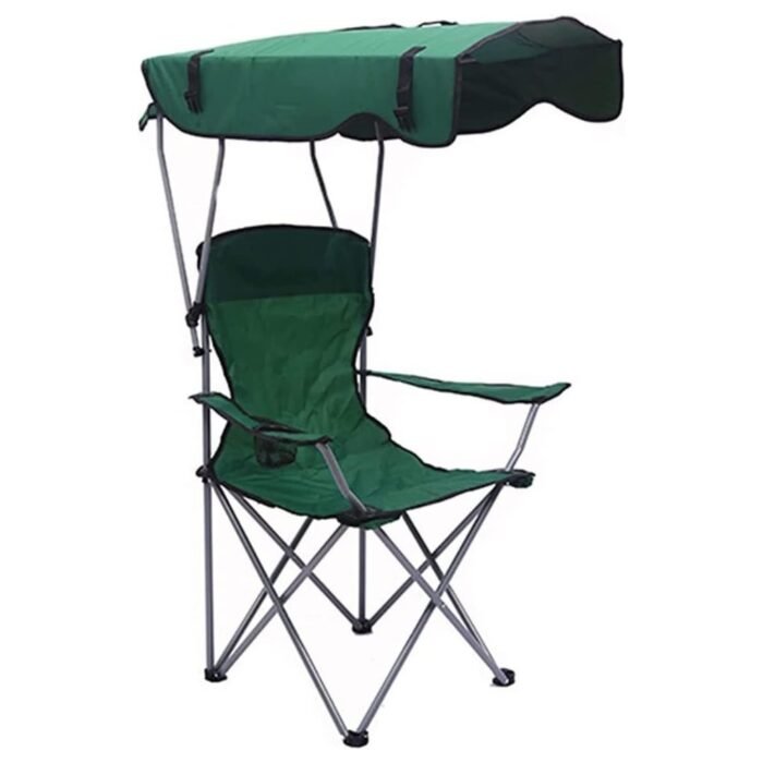 Chaise Longue Pliable Avec Porte-Gobelet et Ombrelle – كرسي استرخاء قابل للطي مع حامل كوب ومظلة - Image 5