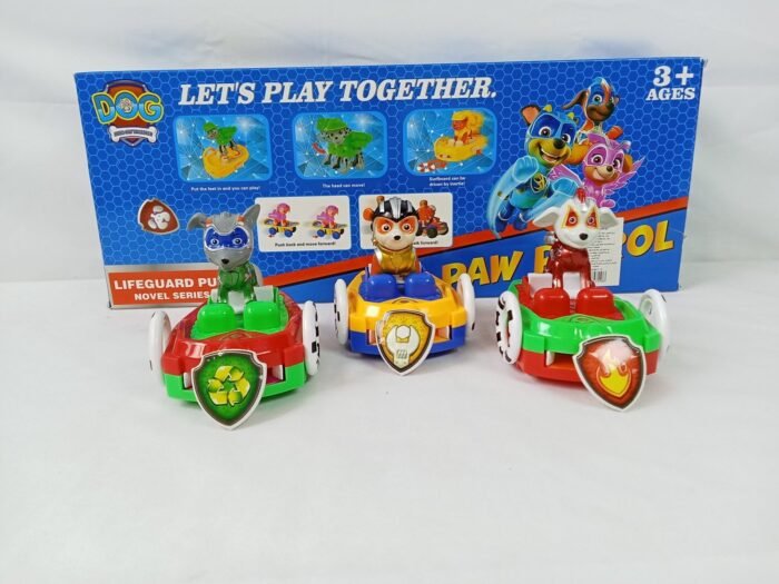 مجموعة من 3 شخصيات من paw patrol  مع السيارات الخاصة بها: Lot de 3 figurines avec véhicules de la Pat'Patrouille 18668-10 - Image 2