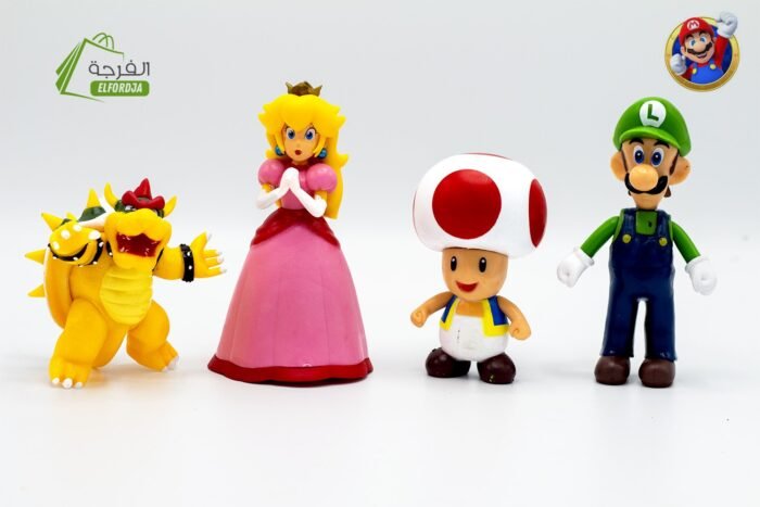 مجموعة العاب سوبر ماريو من 4 قطع - ماريو وبوزر واميرة بيتش : 4pc super mario bros 0586-13 - Image 1
