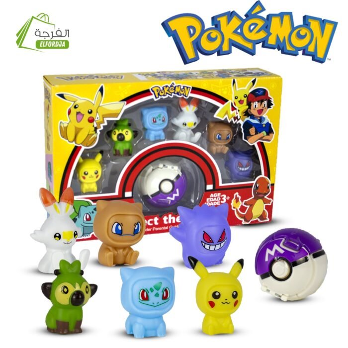 ⁦Ensemble de 6 Figurines Pokémon – مجموعة شخصيات بوكيمون عدد 6 قطع⁩ - الصورة ⁦2⁩