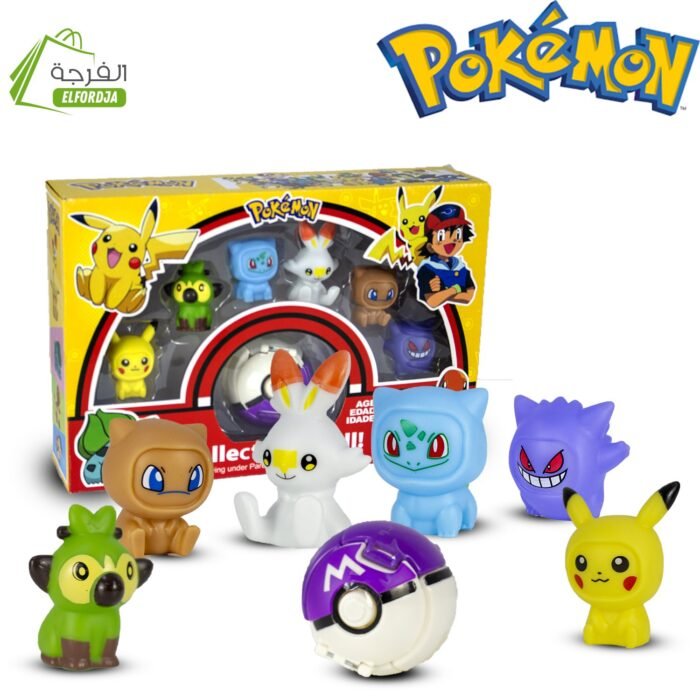 ⁦Ensemble de 6 Figurines Pokémon – مجموعة شخصيات بوكيمون عدد 6 قطع⁩ - الصورة ⁦1⁩