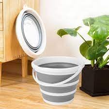 دلو ماء قابل للطي من السيليكون سعة 12 لتر Seau à Eau en silicone Pliable de 12 L RF/001482