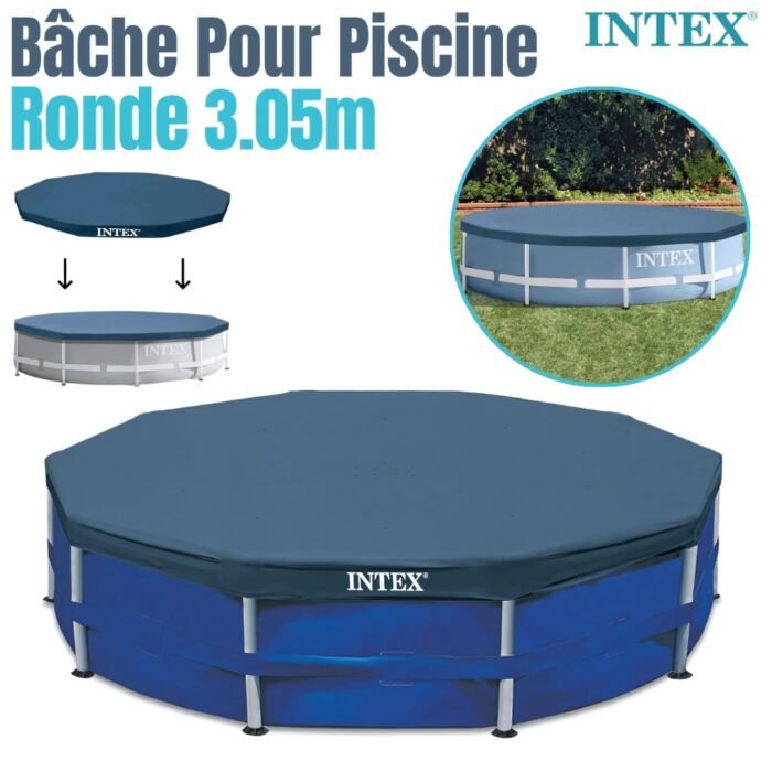 ⁦Bâche Pour Piscine Ronde 3,05 m - غطاء دائري للمسبح⁩ - الصورة ⁦1⁩