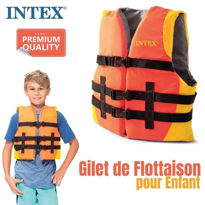 ⁦Gilet de Flottaison Junior Intex – 64 – 74 cm – سترة سباحة للأطفال⁩ - الصورة ⁦1⁩