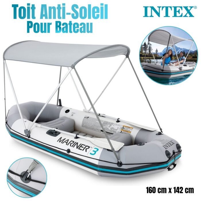 Bimini Intex pour Bateaux Gonflables – 1,47 x 1,45 m – مظلة قارب قابلة للطي - Image 1