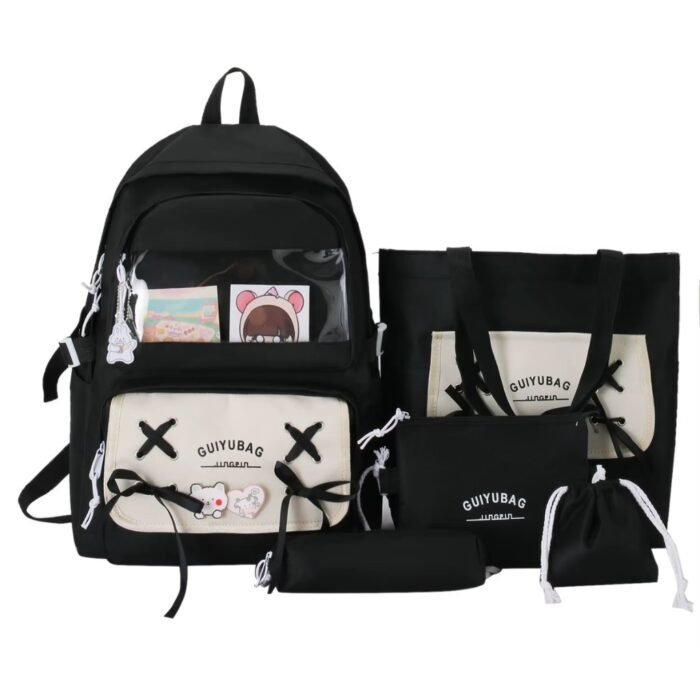 ⁦Korean Backpack  5-en-1 – طقم مدرسة 5في1⁩ - الصورة ⁦1⁩