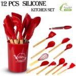 12 قطعة من أدوات المطبخ المصنوعة من السيليكون : 12 pièces d'ustensiles de cuisine en silicone 8476-2