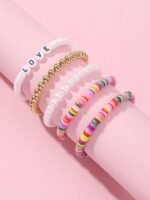 مجموعة خرز الطين وبذور الزجاج مع أدوات لصنع المجوهرات للأطفال 24 فتحة : Ensemble de pendentifs pour la fabrication de bijoux enfant 24 grilles RF-017 - Image 5