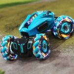 سيارة منقلبة مع حساس تحكم بالإيماءات و جهاز تحكم عن بعد مع إضاءة وموسيقى ورش : Voiture cascadeuse avec capteur de gestes et télécommande avec lumières, musique et pulvérisation 2277-2B - Image 7