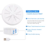 غسالة صغيرة محمولة 2 في 1 ، غسالة بالموجات فوق الصوتية  Mini Machine à Laver Portable 2 en 1, Laveuse à Ultrasons avec Câble USB RF/LM-6261 - Image 3