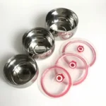 عبوة من 3 قطع من علب تخزين الطعام المصنوعة من الفولاذ المقاوم للصدأ مع أغطية مقاومة للتسرب : Pack de 3 piéces de boîtes a déjeuner en acier inoxydable avec couvercles anti-fuite RF/230503 - Image 2