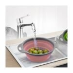 مصفاة سيليكون دائرية قابلة للطي-vert - اخضر -Passoire Rond En Silicone Pliable Rétractabl RF /934 - Image 2