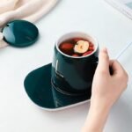 كوب مع سخان كهربائي للحفاظ على المشروبات عند درجة حرارة ثابتة 55 درجة مئوية:Une tasse avec un chauffe-tasse électrique pour maintenir les boissons à une température constante de 55 degrés Celsius RF-039 - Image 3