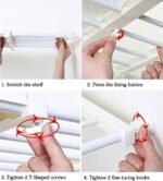 رف قابل للتعديل لتخزين الملابس ,الأحذية والاكسسوارات : Multi Fonction Telescopic Layer Rack Type24*48-75cm - Image 3