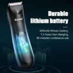 ماكينة حلاقة كهربائية لاسلكية قابلة للغسل للرجال والنساء Kemei Tondeuse Sans Fil lavable pour l’aine et le corps pour hommes et femmes KM-1838 - Image 5