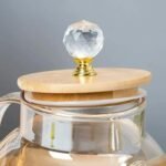 غلاية شاي زجاجية 800 مل (بني شفاف) :  Théière en verre 800 ml (marron transparent) RF/003 - Image 3