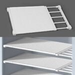 رف قابل للتعديل لتخزين الملابس, الأحذية والاكسسوارات : Multi-Fonction Telescopic Layer Rack Type42*70-115cm - Image 4