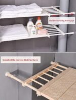 رف قابل للتعديل لتخزين الملابس ,الأحذية والاكسسوارات : Multi Fonction Telescopic Layer Rack Type24*48-75cm - Image 2