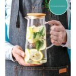 طقم ابريق زجاجي مع صينية من الخيزران و 4 اكواب : Ensemble pichet en verre avec plateau en bambou et 4 verres 80496 - Image 3