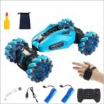 سيارة منقلبة مع حساس تحكم بالإيماءات و جهاز تحكم عن بعد مع إضاءة وموسيقى ورش : Voiture cascadeuse avec capteur de gestes et télécommande avec lumières, musique et pulvérisation 2277-2B - Image 6