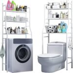 رف تخزين من 3 طبقات للاستعمال فوق الغسالة او الحمام : Étagère de rangement à 3 niveaux pour lave-linge ou salle de bain 8813