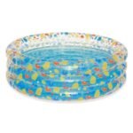 حوض السباحة للأطفال قابل للنفخ بـ3 حجرات هوائية Piscine Gonflable Ronde Motif Avec 3 Compartiments à Air Pour Enfants 170x53cm Bestway#51048 - Image 2