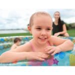 حوض السباحة للأطفال قابل للنفخ بـ3 حجرات هوائية Piscine Gonflable Ronde Motif Avec 3 Compartiments à Air Pour Enfants 170x53cm Bestway#51048 - Image 3