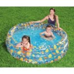 حوض السباحة للأطفال قابل للنفخ بـ3 حجرات هوائية Piscine Gonflable Ronde Motif Avec 3 Compartiments à Air Pour Enfants 170x53cm Bestway#51048 - Image 4