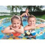 حوض السباحة للأطفال قابل للنفخ بـ3 حجرات هوائية Piscine Gonflable Ronde Motif Avec 3 Compartiments à Air Pour Enfants 170x53cm Bestway#51048 - Image 5