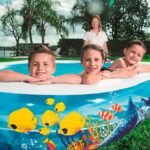 حوض السباحة للأطفال قابل للنفخ بتصميم محبب للبنات والذكور للانتعاش والمرح Piscine Gonflable Pour Enfants 262 x 157 x 46 cm Bestway 54118 - Image 3