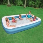 حوض السباحة للأطفال قابل للنفخ بسهولة Piscine Gonflable Rectangulaire Pour Enfants 305x183x46cm Bestway#54150 - Image 2