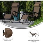 ⁦كرسي استرخاء قابل للطي والتعديل مع وسادة رأس : Chaise Longue Pliante et Réglable avec Oreiller à Tête 440⁩ - الصورة ⁦5⁩