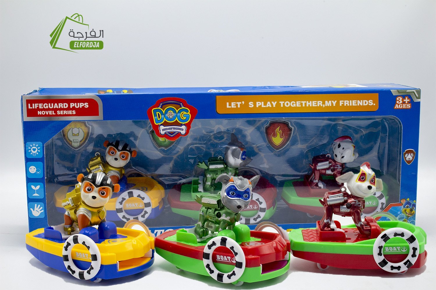 DOG-444.jpg مجموعة من 3 شخصيات من paw patrol مع السيارات الخاصة بها: Lot de 3 figurines avec véhicules de la Pat'Patrouille 18668-10 - الصورة 1