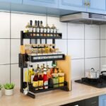 رف توابل 3 طبقات للمطبخ من الفولاذ المقاوم للصدأ : Étagère à Épices 3 Niveaux pour Cuisine en acier inoxydable RF/0154 - Image 4