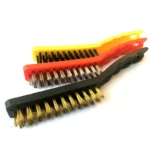 مجموعة تنظيف 3 قطع بأطراف من النحاس والنايلون والفولاذ المقاوم للصدأ 21سم - 8سم: Kit de nettoyage 3 pièces avec brosses en laiton, nylon et acier inoxydable 21cm-8cm 011119 - Image 3