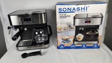 آلة صنع قهوة الإسبريسو  850 واط 15 بار سعة 1.2 لتر : Cafetière expresso 850W 15 Bars capacité 1,2L SONASHI SCM-4976