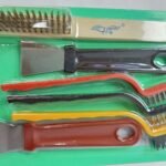 مجموعة تنضيف من 6 فرش معدنية قوية من الفولاذ المقاوم للصدأ/النحاس/النايلون : Kit de nettoyage de 6 brosses métalliques robustes en acier inoxydable/laiton/nylon RF/3805