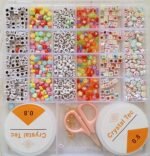 مجموعة حبات الأحرف مع أدوات لصنع المجوهرات للأطفال 24 فتحة : Ensemble de pendentifs et de lettres pour la fabrication de bijoux enfant 24 grilles RF/1833-45