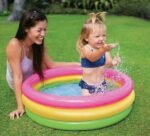 حوض السباحة للأطفال قابل للنفخ بـ3 حجرات هوائية Piscine Gonflable Ronde Motif Avec 3 Compartiments à Air Pour Enfants 61x22cm Intex#57107 - Image 2