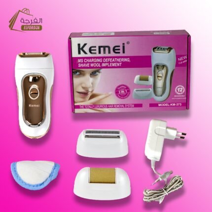 جهاز إزالة الشعر الكهربائي متعدد الوظائف Kemei KM-373 3en1 épilateur électrique rasoir multi-fonction épilation femme