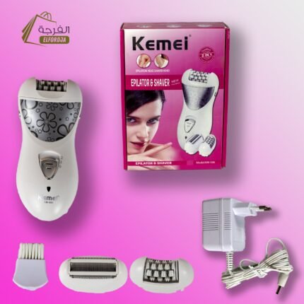 جهاز إزالة الشعر الكهربائي متعدد الوظائف Kemei  2 en 1 épilateur électrique rasoir multi-fonction épilation femme KM-506