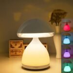 ⁦مصباح ليلي LED على شكل فطر مع مستشعر لمس و7 ألوان RGB : Lampe de chevet LED à capteur tactile Champignon à intensité variable RGB HC868⁩ - الصورة ⁦4⁩