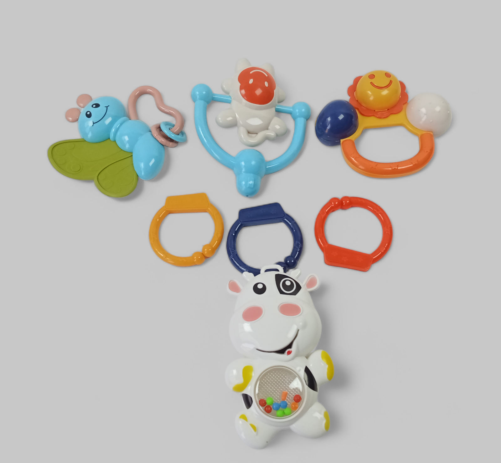 Photoroom-20240514_105345-Copie.png مجموعة ألعاب الجرس و التسنين للأطفال المكونة من 7 قطع : Kit de jeux 7 pièces / Kit de jeux musical 1351-5 - Image 1