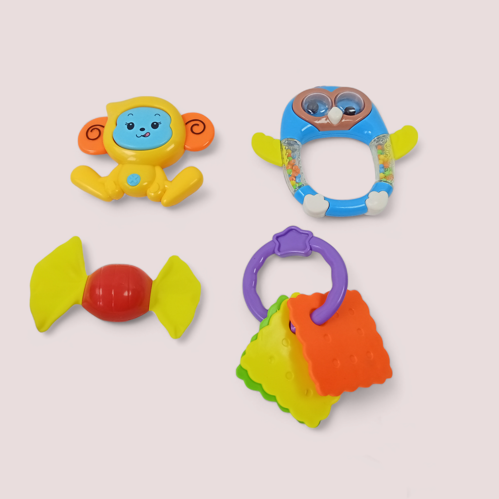 Photoroom-20240514_110131.png مجموعة ألعاب الجرس و التسنين للأطفال المكونة من 4 قطع : Kit de jeux 4 pièces / Kit de jeux musical RF/2301391-2 - Image 1