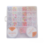 مجموعة حبات الأحرف مع أدوات لصنع المجوهرات للأطفال 24 فتحة : Ensemble de pendentifs et de lettres pour la fabrication de bijoux enfant 24 grilles RF/1833-45 - Image 3