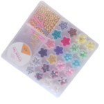 ⁦مجموعة بذور الزجاج و حبات الأحرف مع أدوات لصنع المجوهرات للأطفال 25 فتحة : Ensemble de pendentifs pour la fabrication de bijoux enfant 25grilles 2301421-5⁩ - الصورة ⁦5⁩