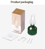 فواحة عطرية على شكل فانوس مضيئ Diffuseur d'huile essentielle pour maison et bureau, lampe rétro, humidificateur d'air électrique, vaporisateur à brume fraîche  RF/LA-0621 - Image 7