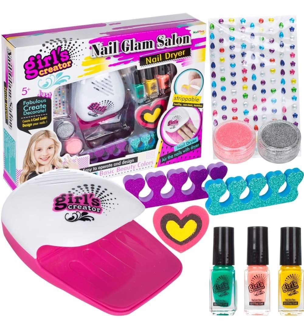 Set-de-Manichiura-Pedichiura-pentru-Copii-cu-Lacuri-Uscator-Unghii-si-Accesorii-11-elemente-MLS12-108512.jpg طقم مانيكير وباديكير للأطفال مع طلاء أظافر ومجفف وإكسسوارات : Kit de manucure et pédicure pour enfants avec vernis à ongles, sèche-ongles et accessoires 1610-9 - Image 1